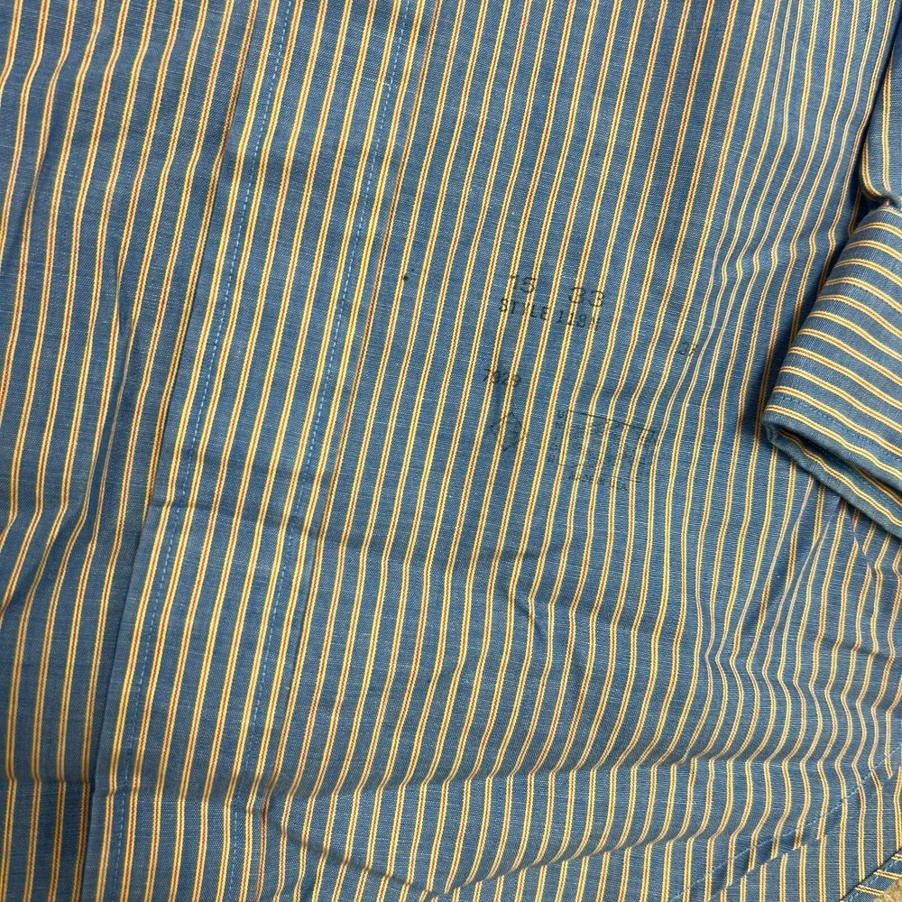 Vintage Gant Button Up Shirt Mens Large Blue 1960s Striped - Picture 6 of 10